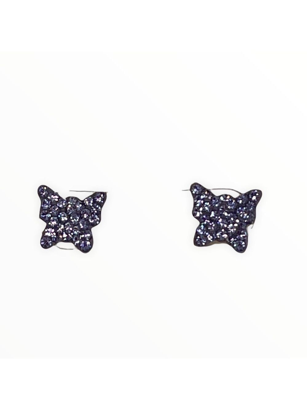 JCPenney 10K Gold Lavender Crystal Butterfly Earrings